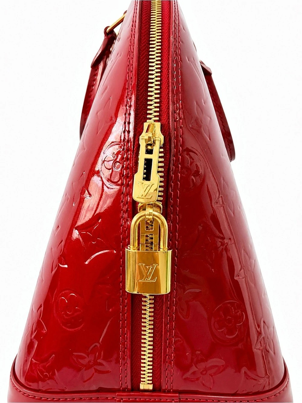 Louis Vuitton Alma PM Monogram Vernis in Red - Picture 2 of 8